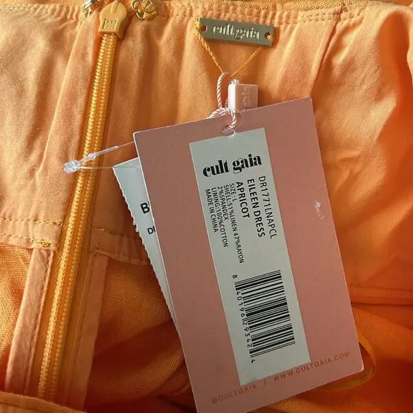Cult Gaia Eileen Waist Cutout Dress, Revolve Apricot, NWT, Size L - Picture 9 of 11